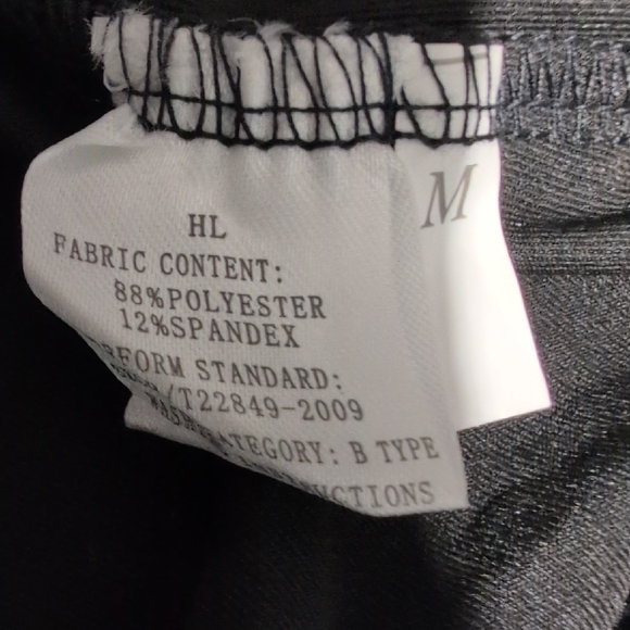 HL Black Sparkling Rhinestone Bodysuit - Kids Size Medium - Picture 5 of 5